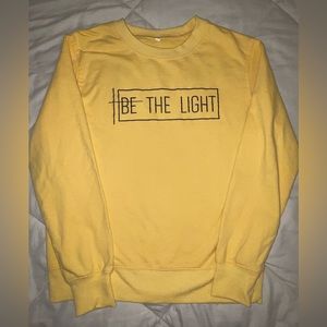 Yellow “be the light” sweatshirt
